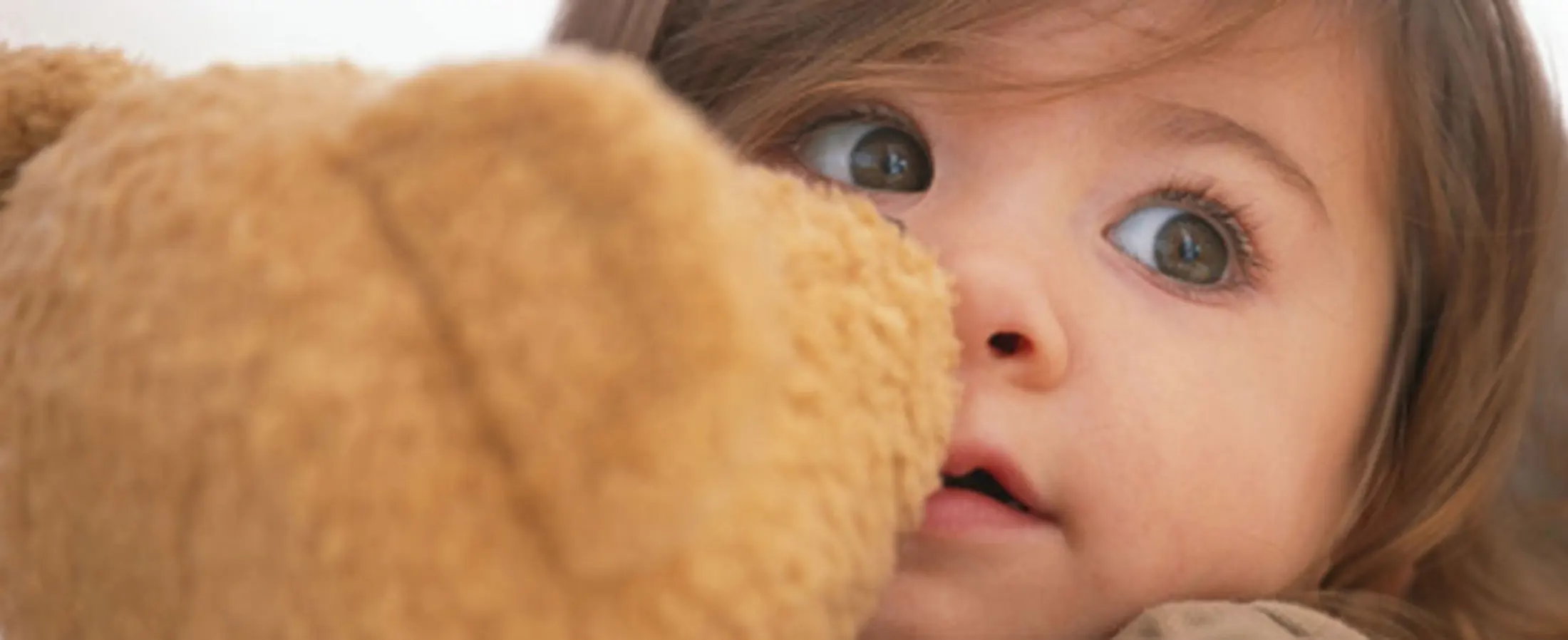 Little girl with her teddy bear